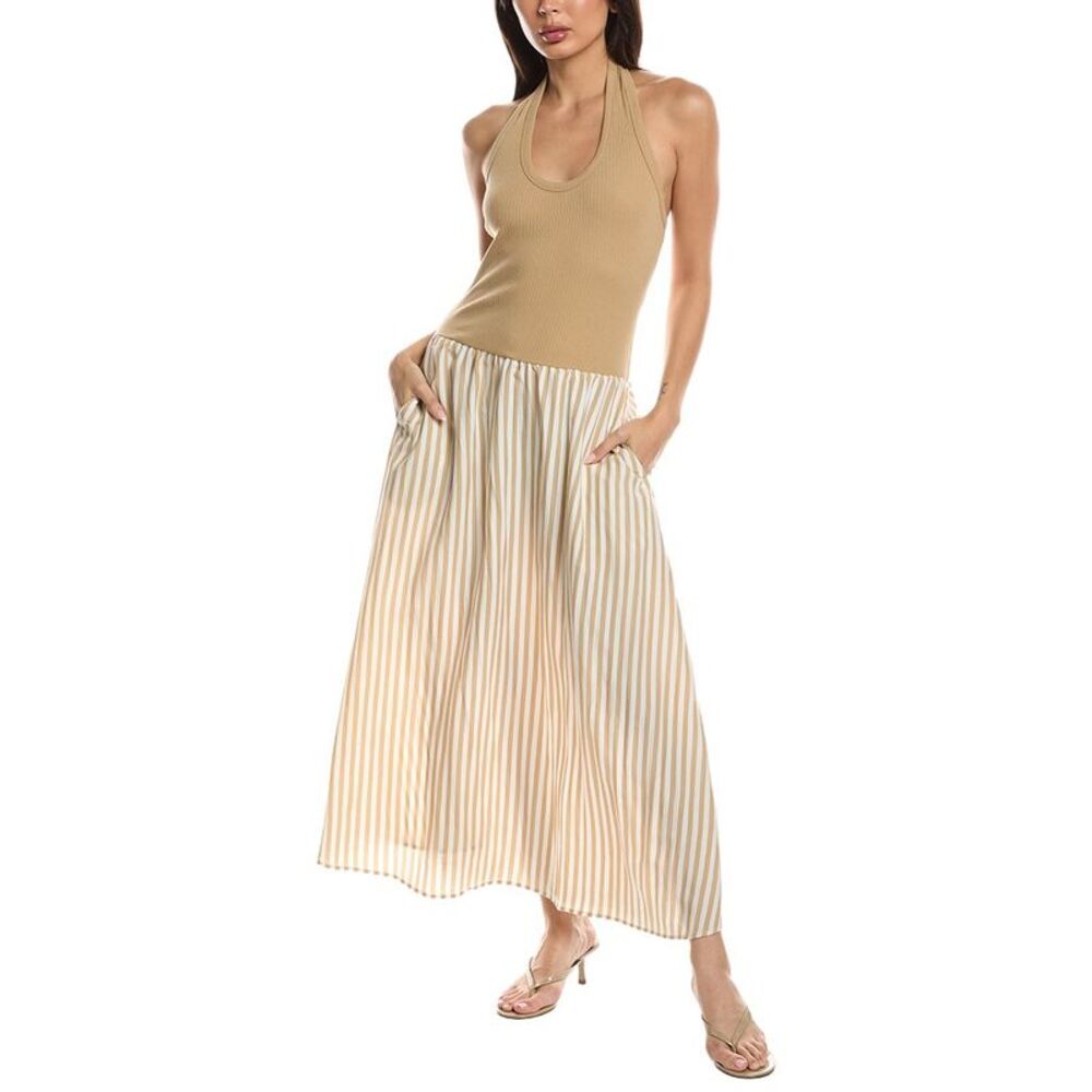Lna Womens Hart Halter Dress, White